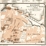 Beirut (بيروت‎) center map, 1911
