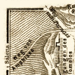 Delphi (Δελφοί), sacral site Map, 1908 by Waldin | Avenza Maps