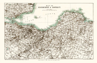 Edinburgh nearer vicinities map, 1908