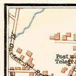Cesis (Венденъ, Wenden) town plan. Environs of Cesis map, 1914