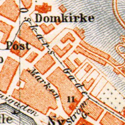 Bergen city map, 1911