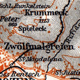 Environs of Bolzano/Gries map, 1911