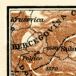 Map of the Gulf of Kotor (Boka Kotorska) and Cattaro (Kotor) town plan, 1929