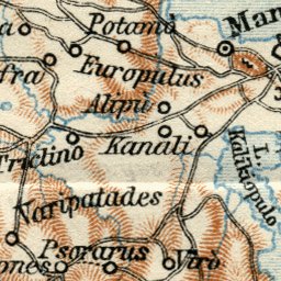 Corfu Isle map, 1928