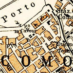 Como town and its environs map, 1908