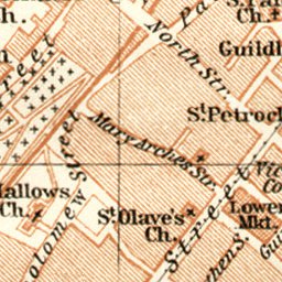 Exeter city map, 1906