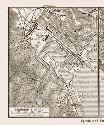 Spezia town plan, 1913