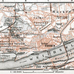 Torun (Thorn) city map, 1911