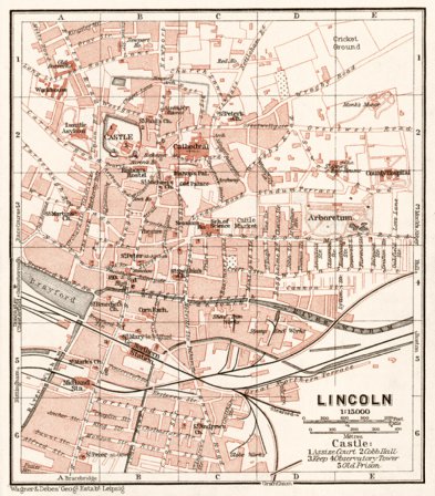 Lincoln city map, 1906