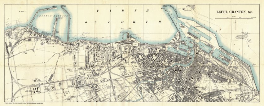 Leith and Granton city Map, 1908 by Waldin | Avenza Maps