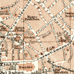 Milan (Milano) city map, 1909