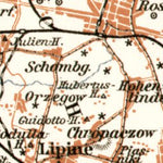 Lower Silesia: Katowice, Bytom and environs map, 1911