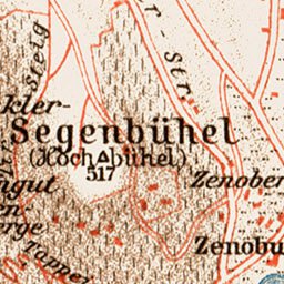 Meran (Merano) environs map, 1903