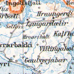 Environs of Reykjavik (Southwest Iceland) map, 1911