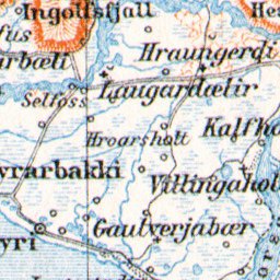 Environs of Reykjavik (Southwest Iceland) map, 1911