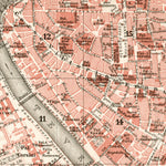 Rome (Roma) city map, 1909