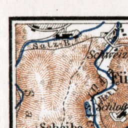 Salzbrunn (Szczawno-Zdrój) environs map, 1911