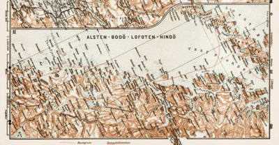 Alsten - Bodö - Lofoten - Hindö district map, 1931