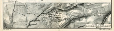 Hadrian's Villa (Villa Adriana) site environs map, 1898