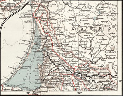East Prussia map, 1913
