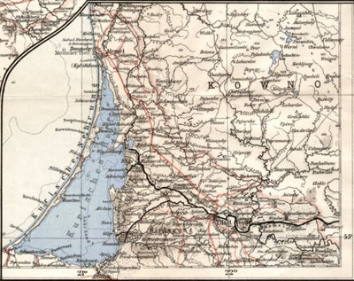 East Prussia map, 1911 (Poland - 1:1,000,000 scale)