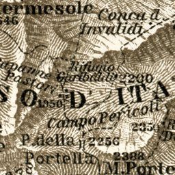 Paganica environs (Gran Sasso) map, 1929