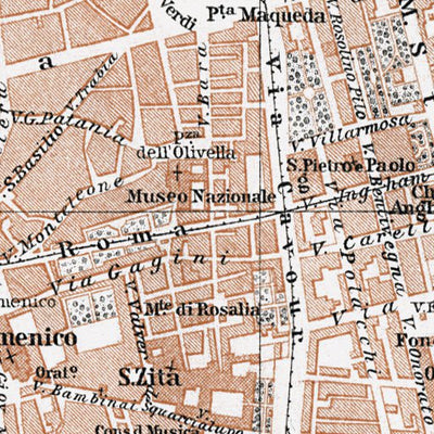Palermo city map, 1929
