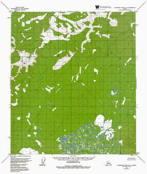 AK-KANTISHNA RIVER A4: Authoritative US Topos 1953