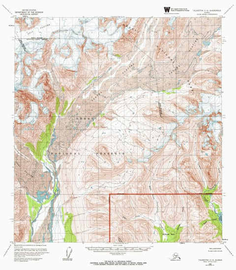 AK-TALKEETNA C4: Authoritative US Topos 1958