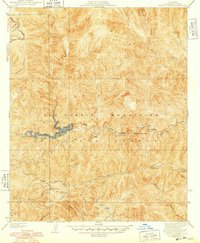 Chileno Canyon, CA (1942, 24000-Scale) Preview 1