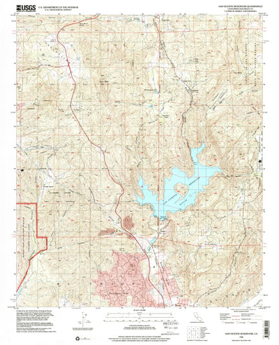 San Vicente Reservoir, CA (1996, 24000-Scale) Preview 1