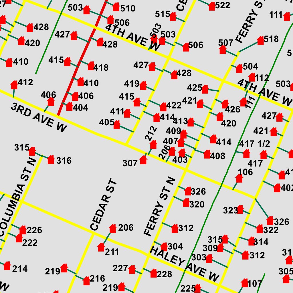 CITY OF THOMPSON FALLS Map by Sanders County, Montana Avenza Maps