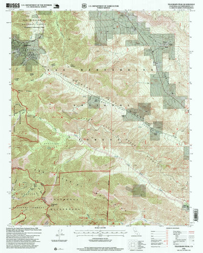 Telegraph Peak, CA (1996, 24000-Scale) Preview 1