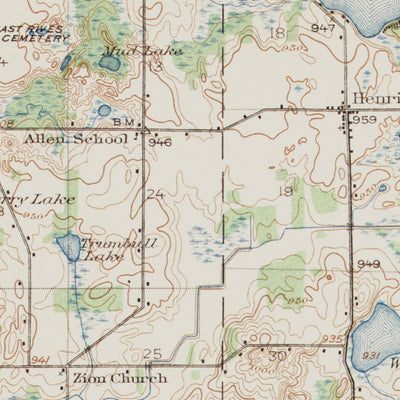 MI-RIVES JUNCTION: Authoritative US Topos Historic 1921