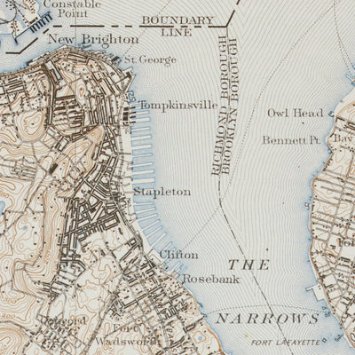 NJ-NY-STATEN ISLAND: Authoritative US Topos Historic 1925