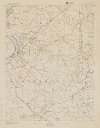 NJ-PA-BORDENTOWN: Authoritative US Topos Historic 1893