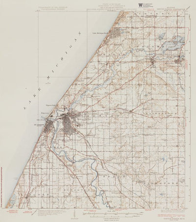 MI-BENTON HARBOR: Authoritative US Topos Historic 1930