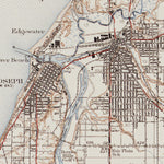 MI-BENTON HARBOR: Authoritative US Topos Historic 1930