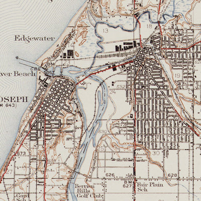 MI-BENTON HARBOR: Authoritative US Topos Historic 1930