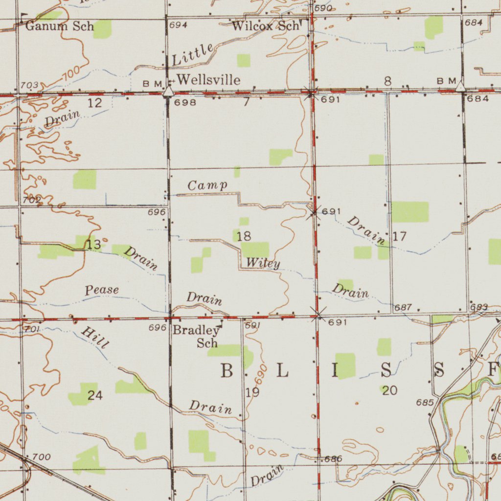 MIBLISSFIELD Authoritative US Topos Historic 1939 Map by Western
