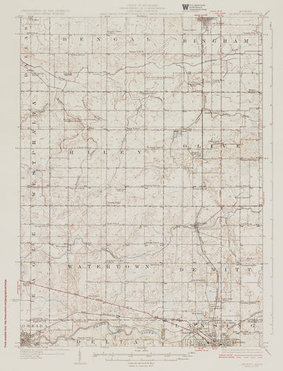 MI-DEWITT: Authoritative US Topos Historic 1927