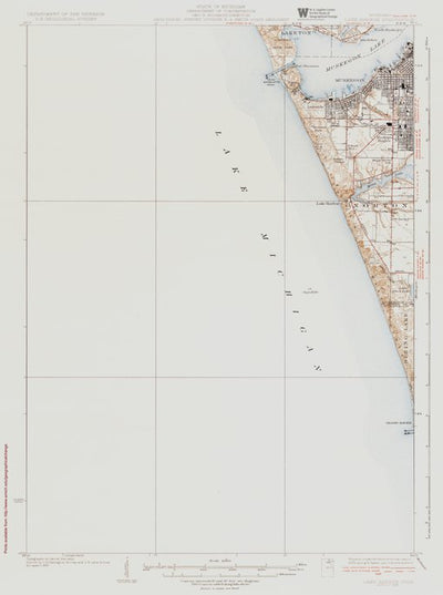 MI-LAKE HARBOR: Authoritative US Topos Historic 1936