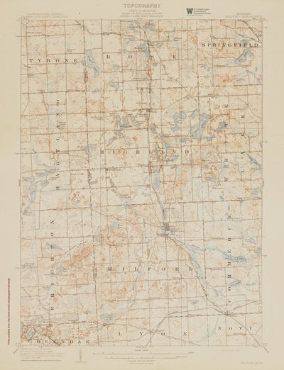 MI-MILFORD: Authoritative US Topos Historic 1909