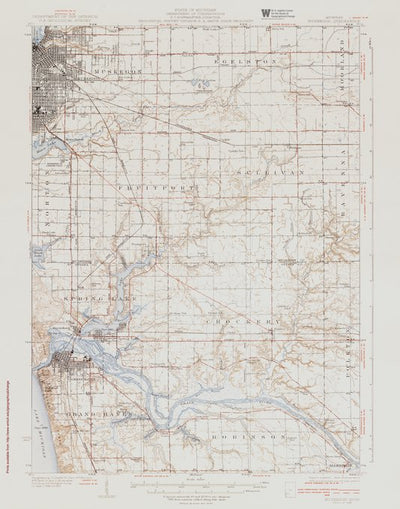 MI-MUSKEGON: Authoritative US Topos Historic 1936