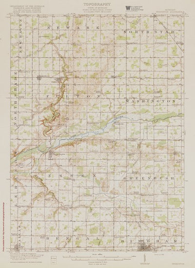 MI-PERRINTON: Authoritative US Topos Historic 1918