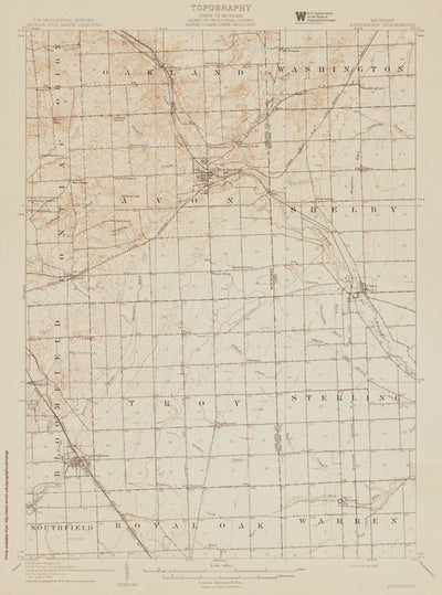 MI-ROCHESTER: Authoritative US Topos Historic 1908