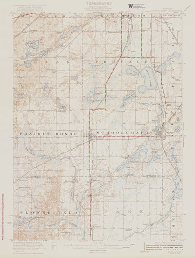 MI-SCHOOLCRAFT: Authoritative US Topos Historic 1922