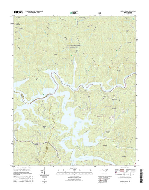 NPS/USGS 2016 Noland Creek Topographic Map