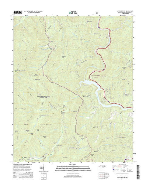 NPS/USGS 2016 Cove Creek Gap Topographic Map