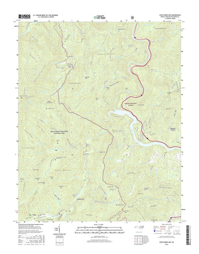 NPS/USGS 2016 Cove Creek Gap Topographic Map